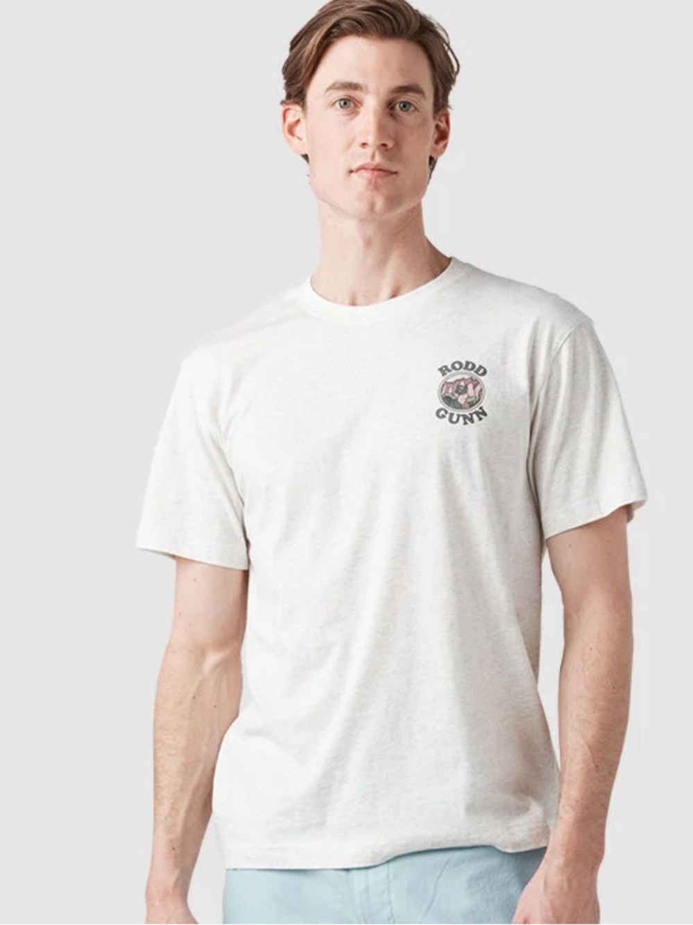NWT Rodd & Gunn Cream Graphic Short-Sleeve Crewneck T-Shirt